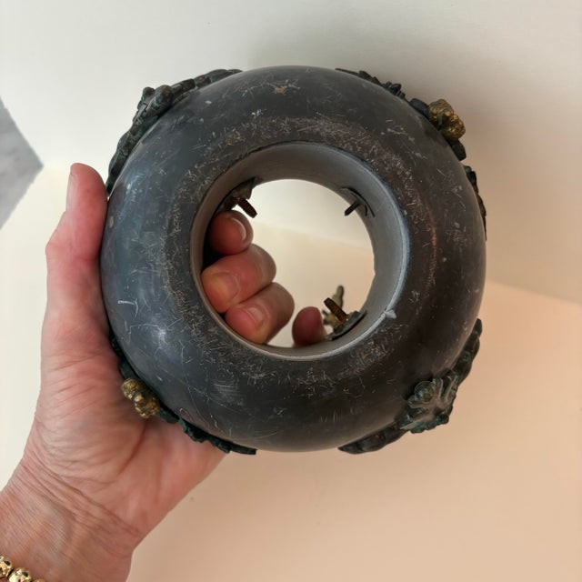 Metal Early 20th Century Chinese Soapstone Dragon Censer With Pierced Brass Lid For Sale - Image 7 of 12