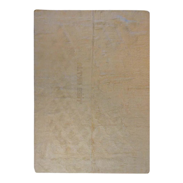 Vintage Turkish Siirt Goat Hair Blanket Rug For Sale