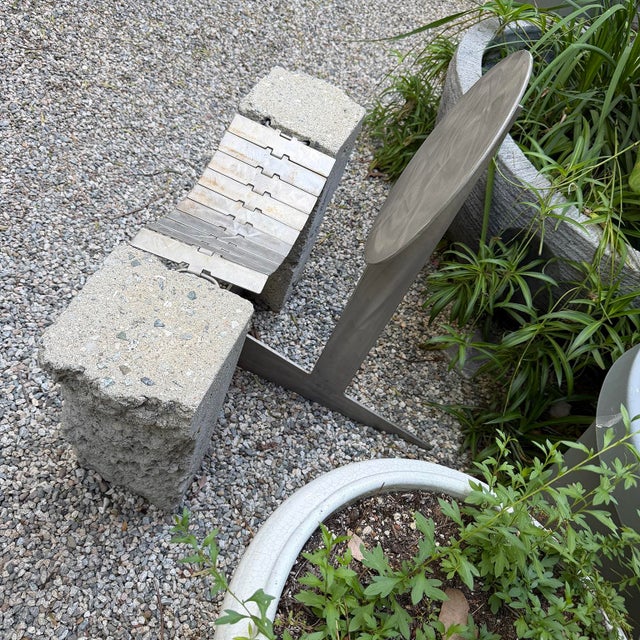 20th Century Brutalist Modernist Concrete and Metal Lounge Chairs For Sale In Los Angeles - Image 6 of 18