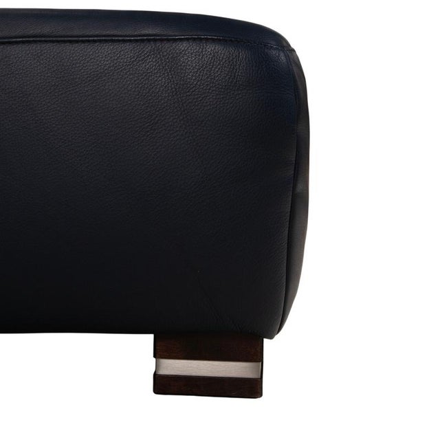 Dark Blue Leather Corner Sofa from Willi Schillig For Sale - Image 10 of 18