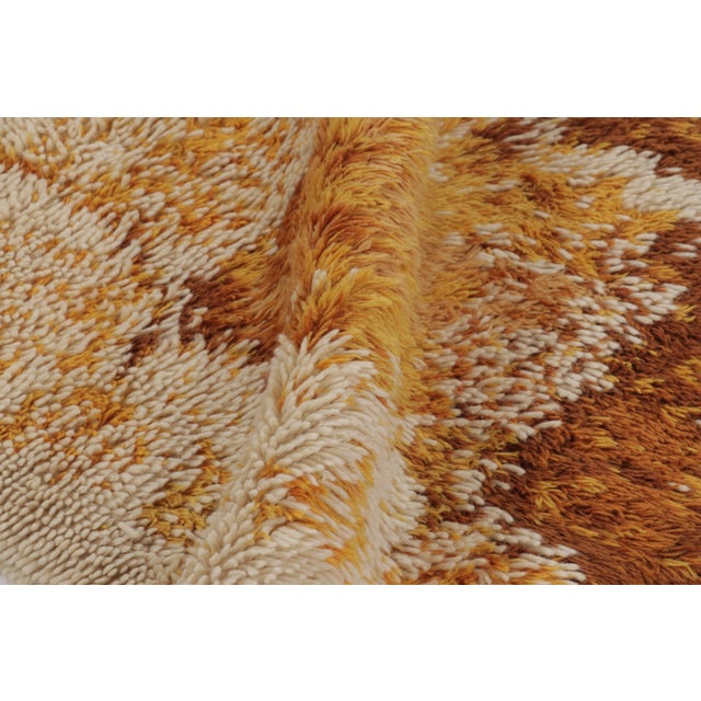 Textile Vintage Swedish Rya Rug, Natural Beige With Sun-Drenched Abstract - Rug & Kilim For Sale - Image 7 of 8