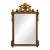 Italian Hand-Carved Black Lacquer & 24k Gold Leaf Wall Mirror For Sale