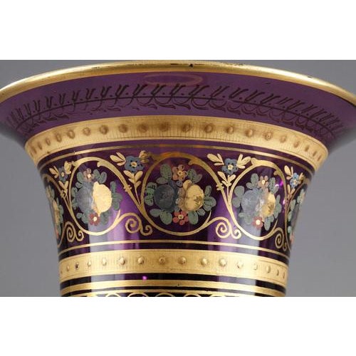 Blue Opaline Medicis Vase in the style of La Fontaine, 1820 For Sale - Image 8 of 17