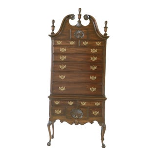 Kittinger Biggs Old Dominion Model 1780 Chippendale Mahogany Highboy For Sale