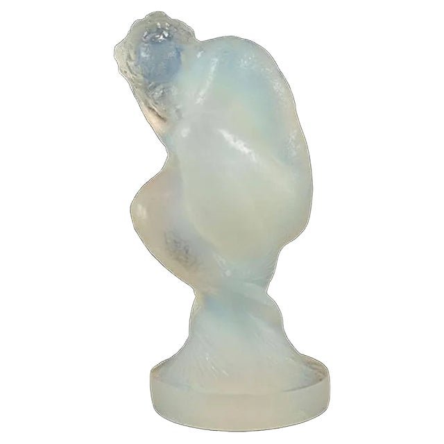 Art Deco French Opalescent Glass Mermaid Car Mascot Sculpture by René Lalique, 1920s For Sale
