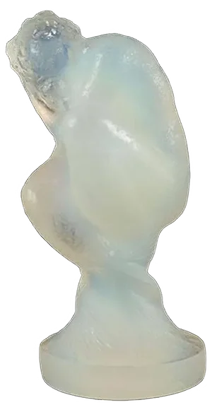 Art Deco French Opalescent Glass Mermaid Car Mascot Sculpture by René Lalique, 1920s