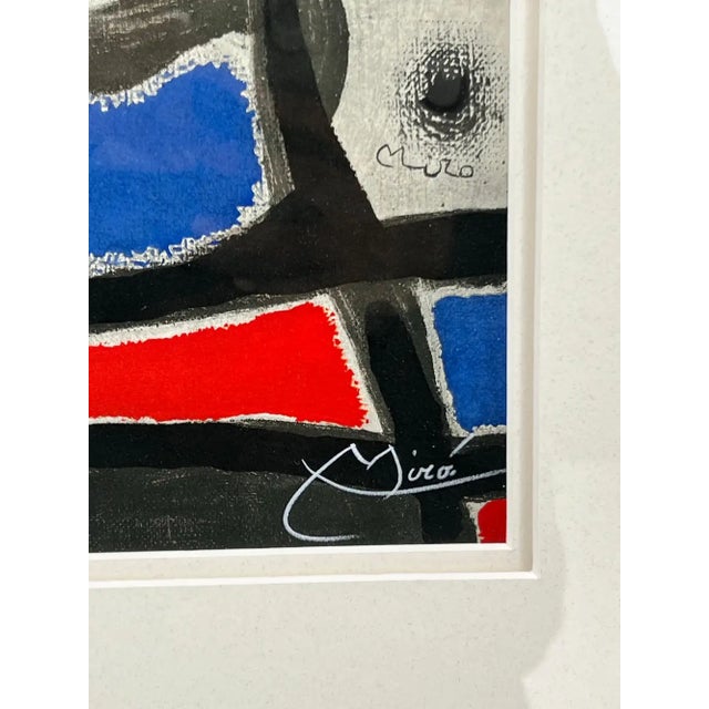 1960s Joan Miro Oiseau Solaire, Oiseau Lunaire 1967 Color Lithograph Hand Signed, Coa 1967 For Sale - Image 5 of 12