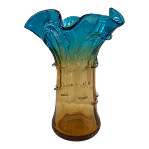 Murano Mid- Century Blown Art Glass Vase