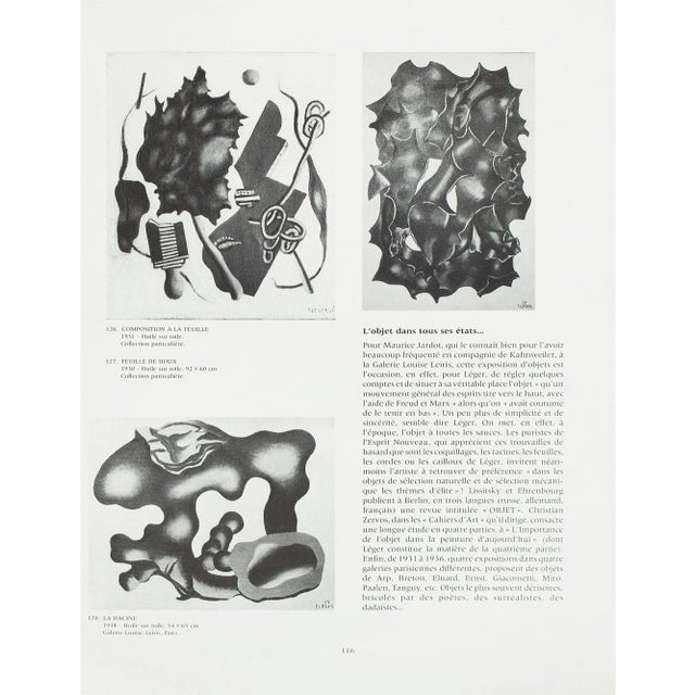 Paper 1990 After Fernand Leger "Composition in the Leaf", Full-Color Parisian Print For Sale - Image 7 of 9