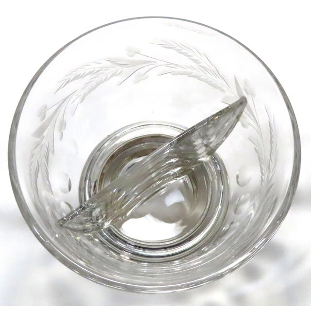 Vintage Sterling Silver & Hand Cut Crystal Condiment Set For Sale In Boston - Image 6 of 13