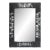 Folha Rectangular Mirror in Black For Sale