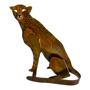 Sculptural Metal Cheetah