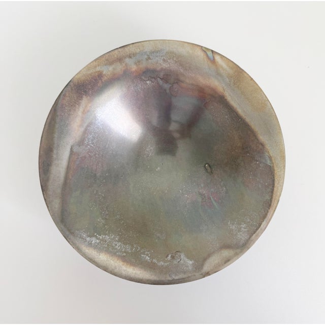 Mid 20th Century Vintage Footed Pewter Bowl For Sale - Image 5 of 7