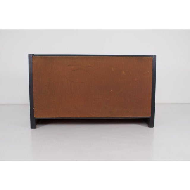 Wood Small Brutalist Two-Door Storage Unit in Blackened Oak, 1970s For Sale - Image 7 of 8