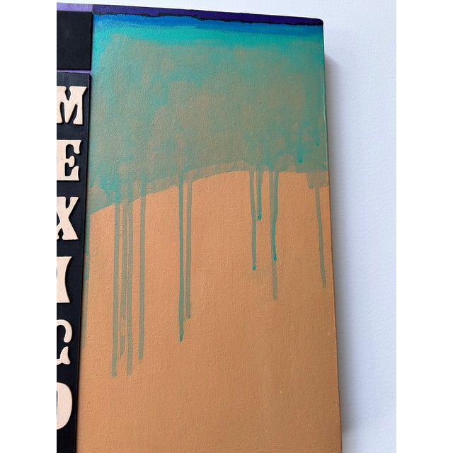 Mexico by Marie Straw (1894-1996) Original Acrylic Painting For Sale - Image 4 of 4