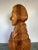 Brown Life-Size Vintage Folk-Art Carved Wood Figurative Bust of Thomas Jefferson at University of Virginia Rotunda Sculpture For Sale - Image 8 of 13