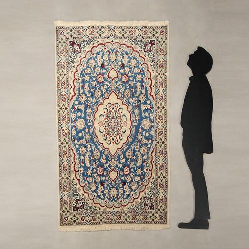 Nain rug in cotton and wool, fine knot, hand-made. This piece is attributed to the mentioned designer/maker. It has no...