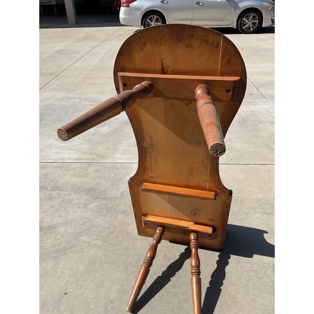 Brown 19th Century American Primitive Cobbler’s Bench With Drawer & Tool Pegs For Sale - Image 8 of 11