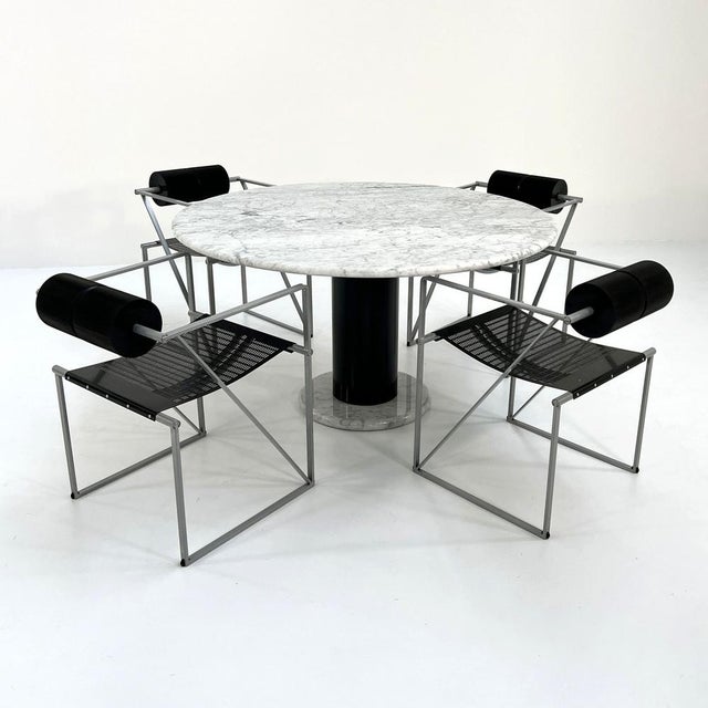 Black Loto Rosso Dining Table by Ettore Sottsass for Poltronova, 1980s For Sale - Image 8 of 11