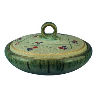 20th Century Futurist Glazed Ceramic Box by the Carstens Tönnieshof Factory, Germany, 1950s For Sale