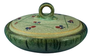 20th Century Futurist Glazed Ceramic Box by the Carstens Tönnieshof Factory, Germany, 1950s