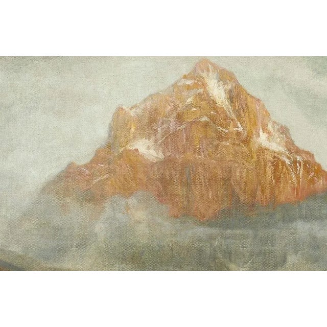 Giovanni Giani, Mountain Landscape, Oil on Canvas, 1911 For Sale - Image 3 of 4