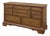 Vintage Pennsylvania House Chippendale Solid Oak 8 Drawer Double Dresser For Sale