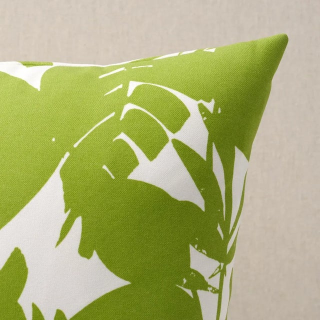 This pillow features Palisades Palm Print Indoor/Outdoor by Trina Turk for Schumacher with a knife edge finish. Featuring...
