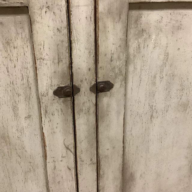 1930s Vintage Jelly Cabinet Cupboard Farm House Home Storage Glass Handles Solid Wood For Sale - Image 5 of 12