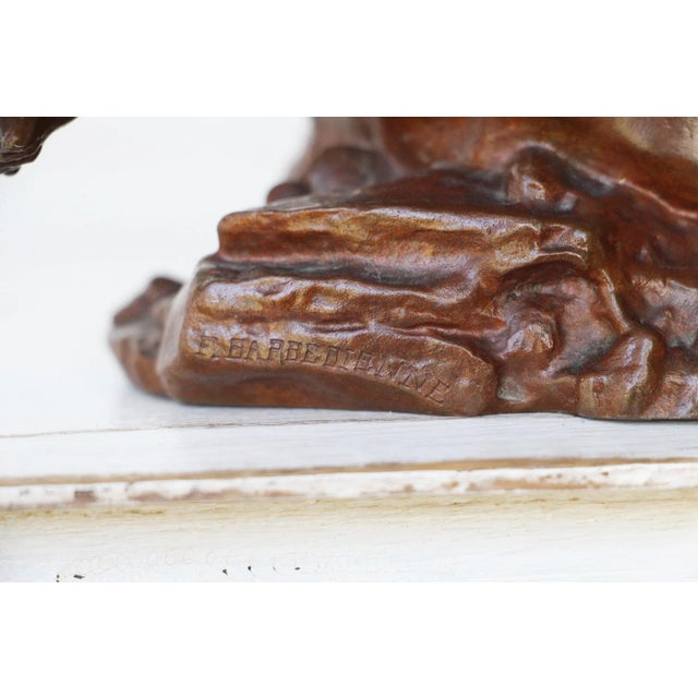 The Boy With the Shell and the Crab French Bronze Sculpture of Louis-Ernest Barrias For Sale - Image 11 of 13