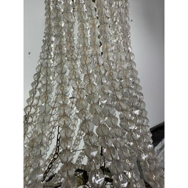 Early 20th Century Empire-Style Crystal Beaded Chandelier For Sale - Image 12 of 13