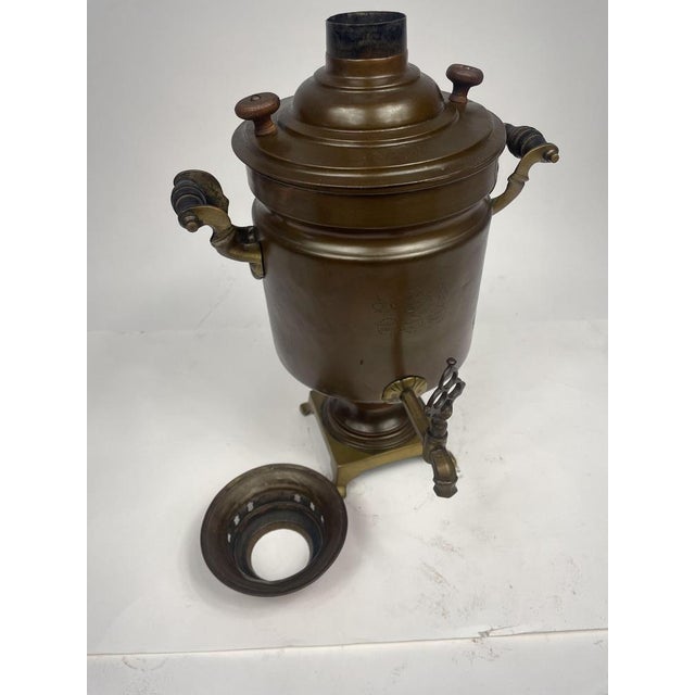 Antique Brass and Copper Samovar Garanti Semaver, Istanbul For Sale - Image 11 of 16