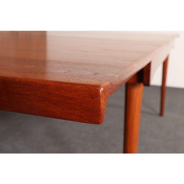 Wood Danish Solid Teak Extension Dining Table by Finn Juhl for France & Daverkosen For Sale - Image 7 of 18