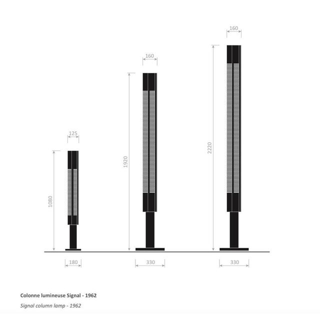 Mid-Century Modern Aluminium Large Signal Column Floor Lamp by Serge Mouille For Sale - Image 6 of 9
