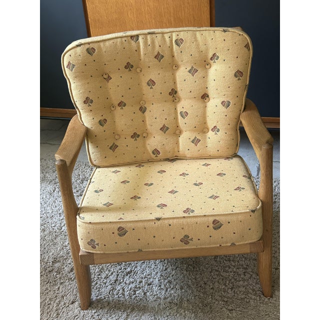 Guillerme et Chambron José Oak Armchair by Guillerme Et Chambron for Votre Maison, 1960 For Sale - Image 4 of 12