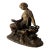 Antique Victorian Neoclassic Gilted Spelter Figure of Reading Woman For Sale