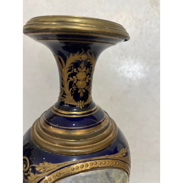 Louis XVI Style Fine Earthenware Vases, Set of 2 For Sale - Image 13 of 18
