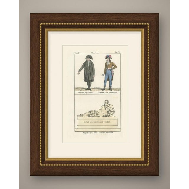 An original antique lithograph, hand colored, from the galleria universale di tutti i popoli del mondo (venice, giuseppe...