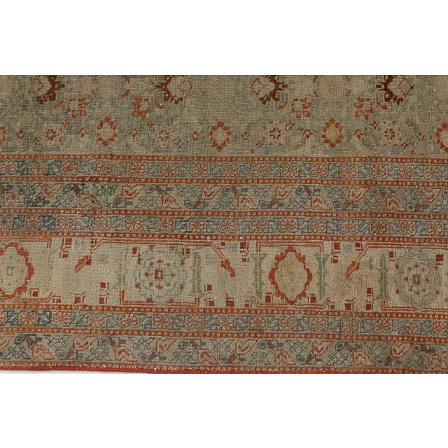 Persian Authentic 19th Century Persian Tabriz Handmade Wool Rug For Sale - Image 3 of 8