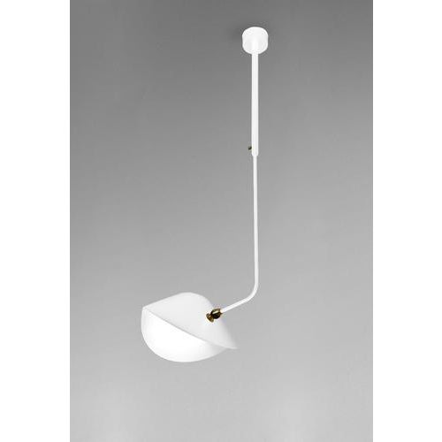 Mid-Century Modern White Curved Lamp by Serge Mouille For Sale - Image 3 of 7