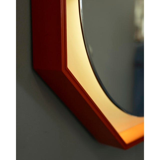 1970s Vintage Backlit Wall Mirror, Italy, 1970s For Sale - Image 5 of 13