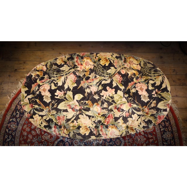 Large Country House Ottoman in Floral Velvet, 2010s For Sale - Image 10 of 11