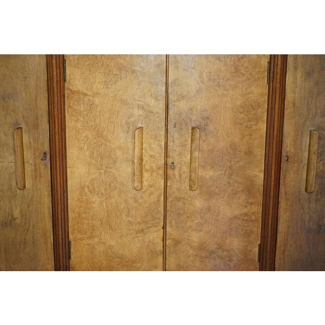 Antique Art Deco Burr Walnut Sideboard with Drawers For Sale - Image 6 of 18