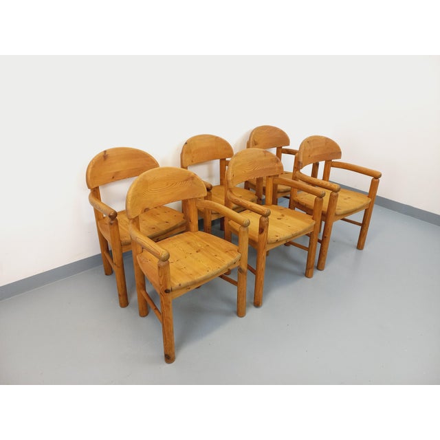 Vintage Scandinavian Armchairs in Pine by Rainer Daumiller, 1960s, Set of 6 For Sale - Image 14 of 18