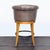 2000 - 2009 Brown Leather Swivel Bar Stool With Wooden Legs and Footrest For Sale - Image 5 of 7