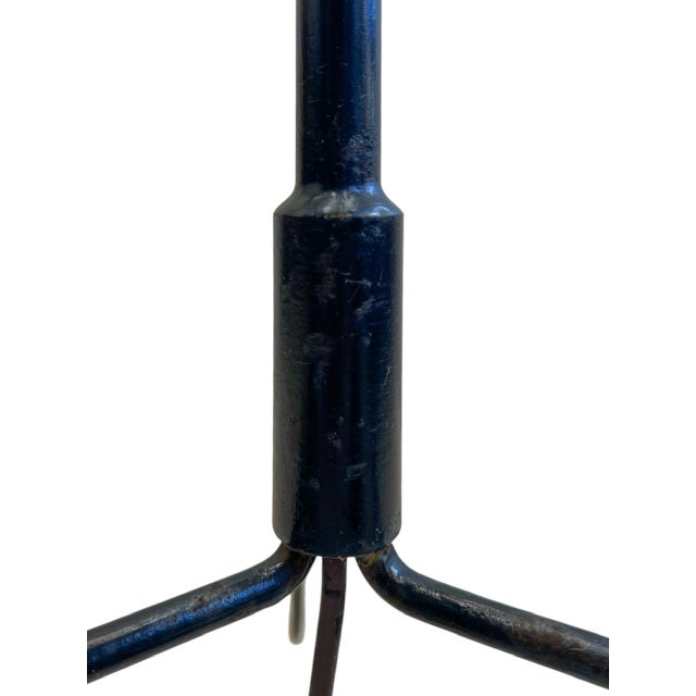 Black French Tripod Floor Lamp with Plant Pot in the style of Georges Jouve, 1950s For Sale - Image 8 of 13