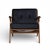 Poul Jensen Restored Poul Jensen for Selig Danish Z Chair Black Leather 1950s For Sale - Image 4 of 18
