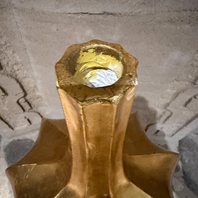 For your consideration, the Z Gallerie Accolade Gold Leaf Floor Vase. Features an exclusive, bold sculptural silhouette...