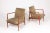 Pair of lounge chairs in oil finished teak and velvet. Designed and made by cabinetmaker C.B. Hansen. Great condition. I...