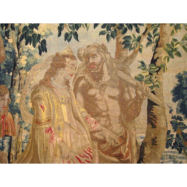 Early 18th Century Flemish Mythological Tapestry with Odysseus and Penelope For Sale - Image 4 of 5
